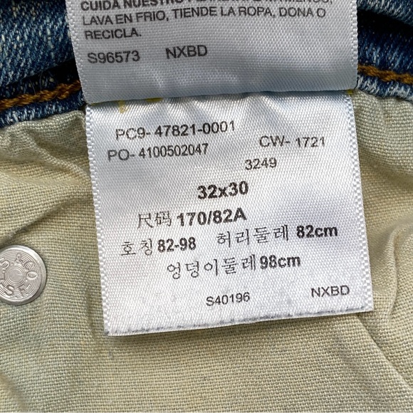 Denizen From Levi's Men's 285 Medium Wash Relaxed Fit Denim Jeans 32 x 30 - Picture 10 of 11